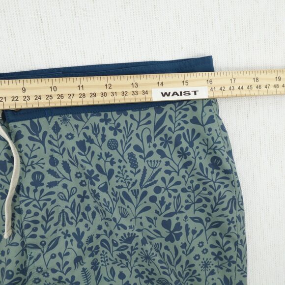 Taylor Stitch Bo Boardie Board Shorts Mens 32 Green Sea Floral Surf - Picture 13 of 16